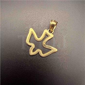 14K Yellow Gold Espiritu Santo Dove Pendant