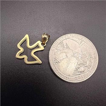 14K Yellow Gold Espiritu Santo Dove Pendant