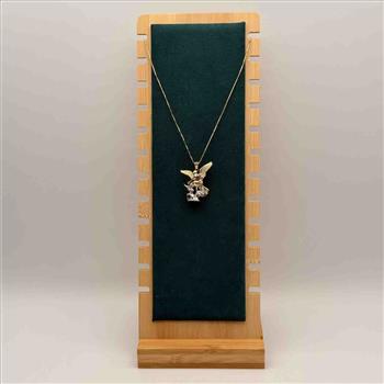 14K Tri Color Gold St. Michael 3D Pendant