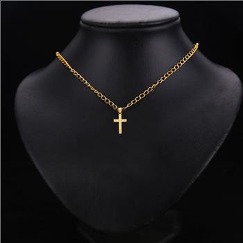 14K Yellow Gold Latin Design Cross Pendant
