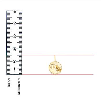 14K Real Yellow Gold Religious Pendant - 15mm x 15mm