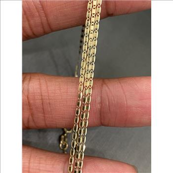 14K Yellow Gold 1.3mm Valentino Chain - 16