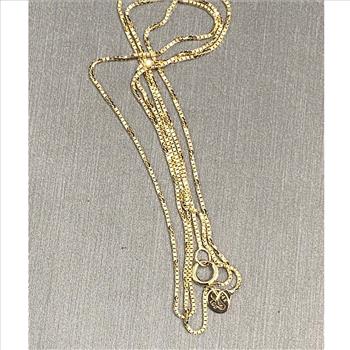 14K Yellow Gold 0.6mm Box Chain - 24