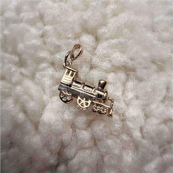 14K Yellow Gold Train Pendant