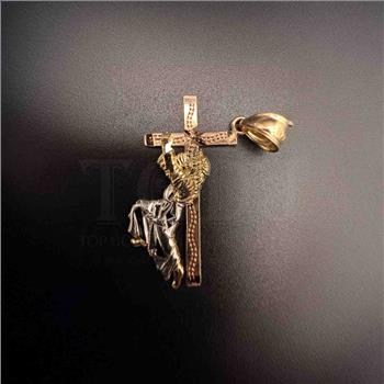 14K Tri Color  Gold Religious Pendant