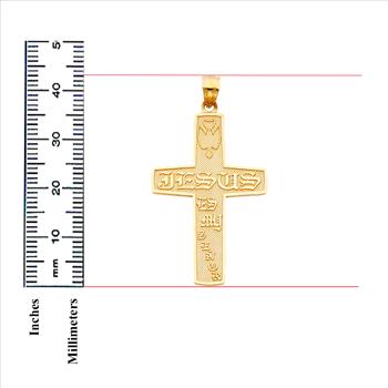 14K Yellow Gold Cross Pendant
