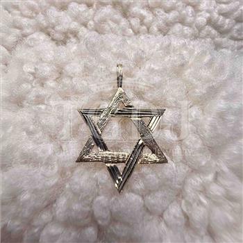 14K Yellow Gold Star of David Pendant