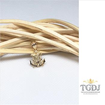 14K Yellow Gold Mariner Crucufix Pendant