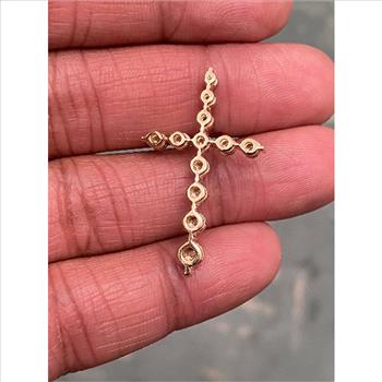10k Yellow Gold 0.12ct Diamond Cross Pendant for Necklace Chain Religious Christian Pendant,Cross Pendant, Diamond Cross Pendant