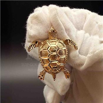14K Yellow Gold Turtle Pendant