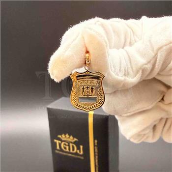 14K Yellow Gold Police Pendant