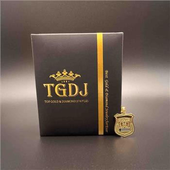 14K Yellow Gold Police Pendant