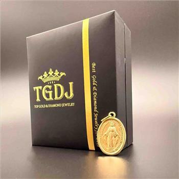 14K Yellow Gold Virgin Mary Medal