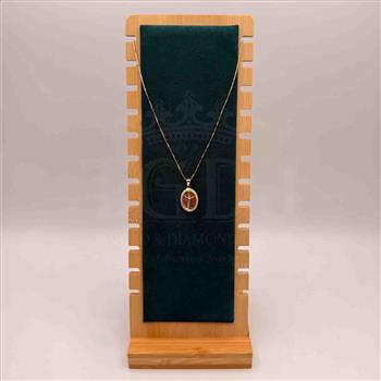 14K Tri Color Gold Jesus Medal Pendant