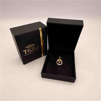 14K Tri Color Gold Jesus Medal Pendant