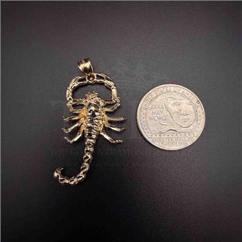 14K Yellow Gold Scorpion Pendant