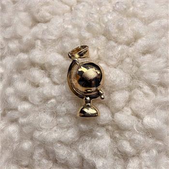 14K Yellow Gold Hollow Globe Pendant