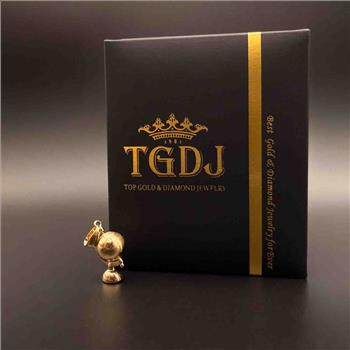 14K Yellow Gold Hollow Globe Pendant