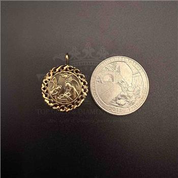 14K Yellow Gold Baptism Pendant