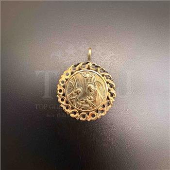 14K Yellow Gold Baptism Pendant