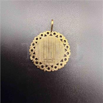 14K Yellow Gold Baptism Pendant