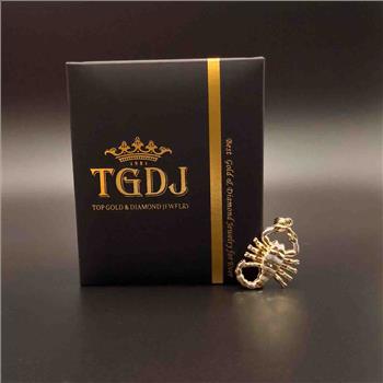 14K Two Tone Gold Scorpion Pendant