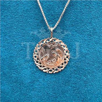 14K Yellow Gold Baptism Pendant