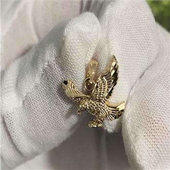 14K Yellow Gold Eagle Pendant
