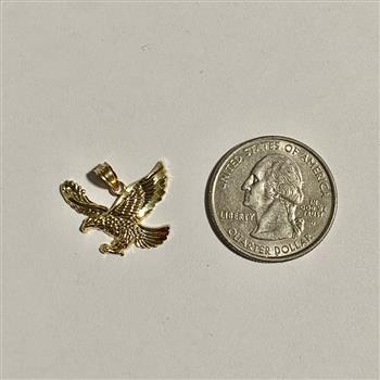 14K Yellow Gold Eagle Pendant