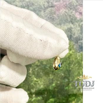 14K Yellow Gold  Evil Eye Pendant