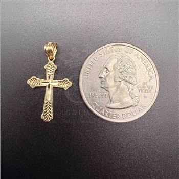 14K Yellow Gold Cross Pendant