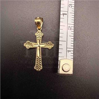 14K Yellow Gold Cross Pendant