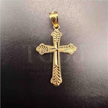 14K Yellow Gold Cross Pendant