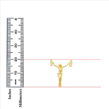 14K Yellow Gold Religious Jesus Christ Body Pendant