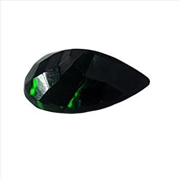 Rare Dark Green  Pear Shape Diamond Substitute Loose Stone