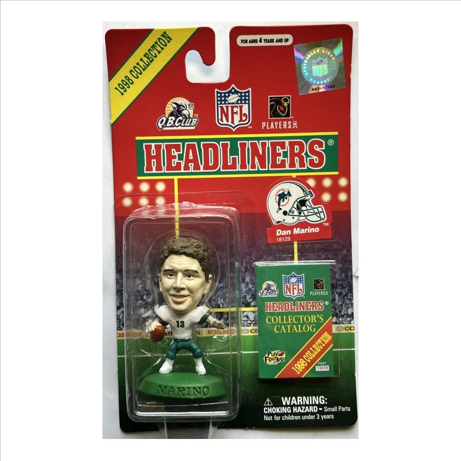 * 1998 Collection NFL Headliners Dan Marino 2 3/4" Statue & Collector's Catalog Property