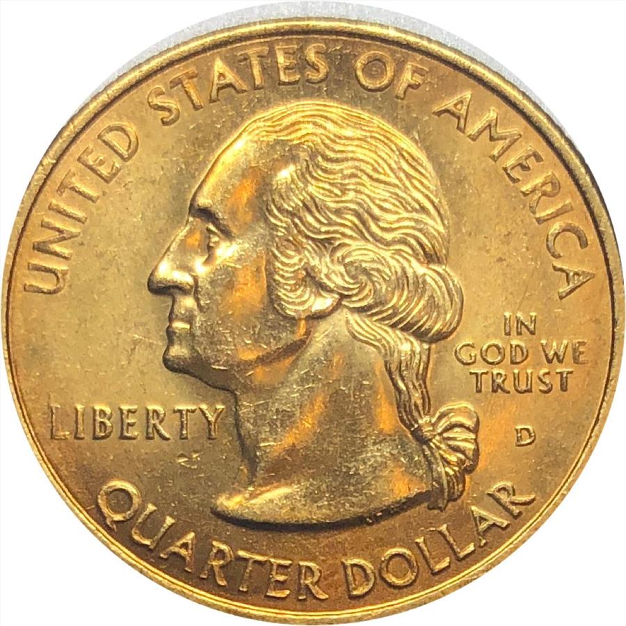 1999D US Quarter Pennsylvania 24K Gold Layered Over Uncirculated
