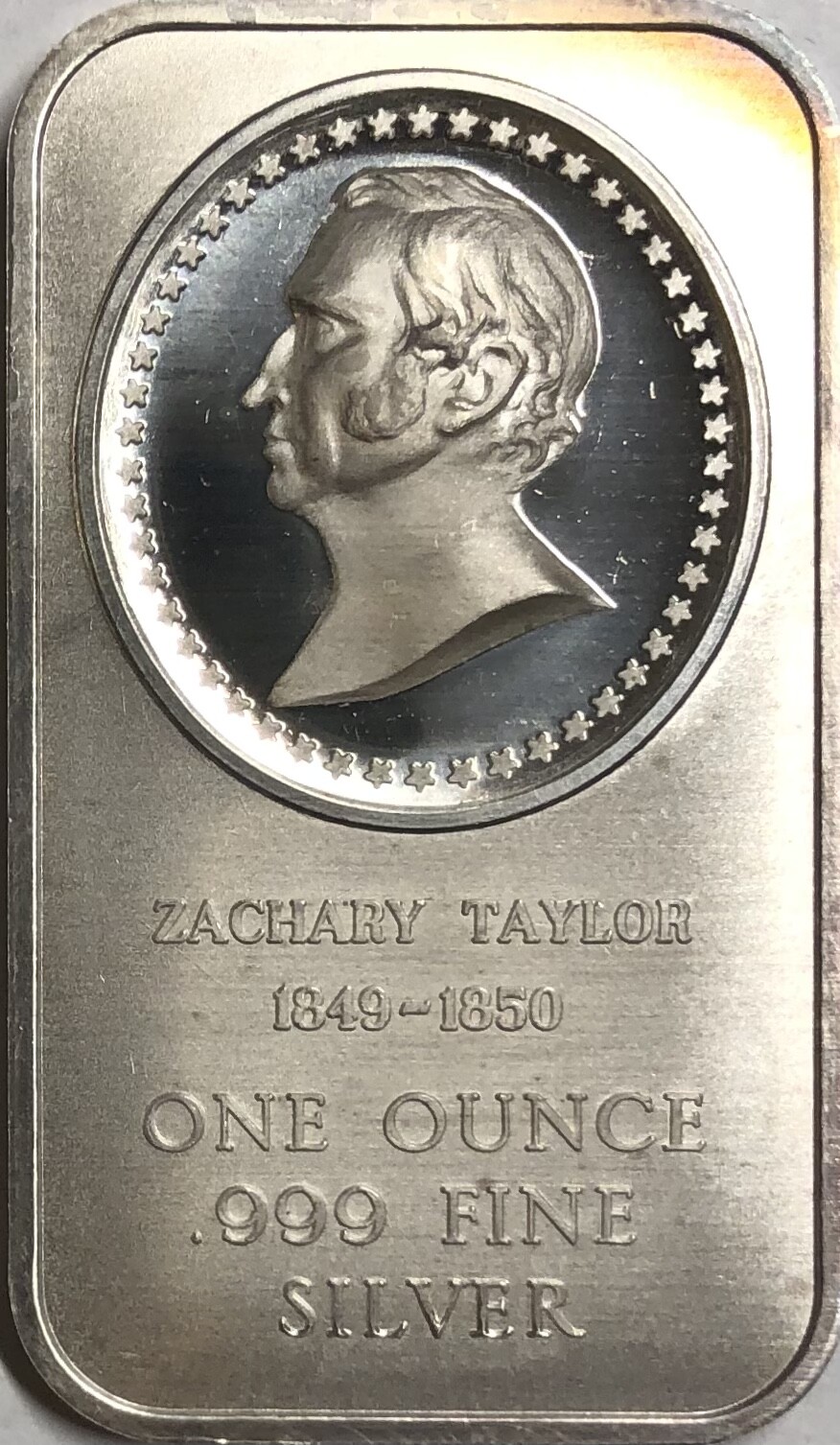>Madison Mint Zachary Taylor Commemorative .999 Silver One Troy Ounce ...