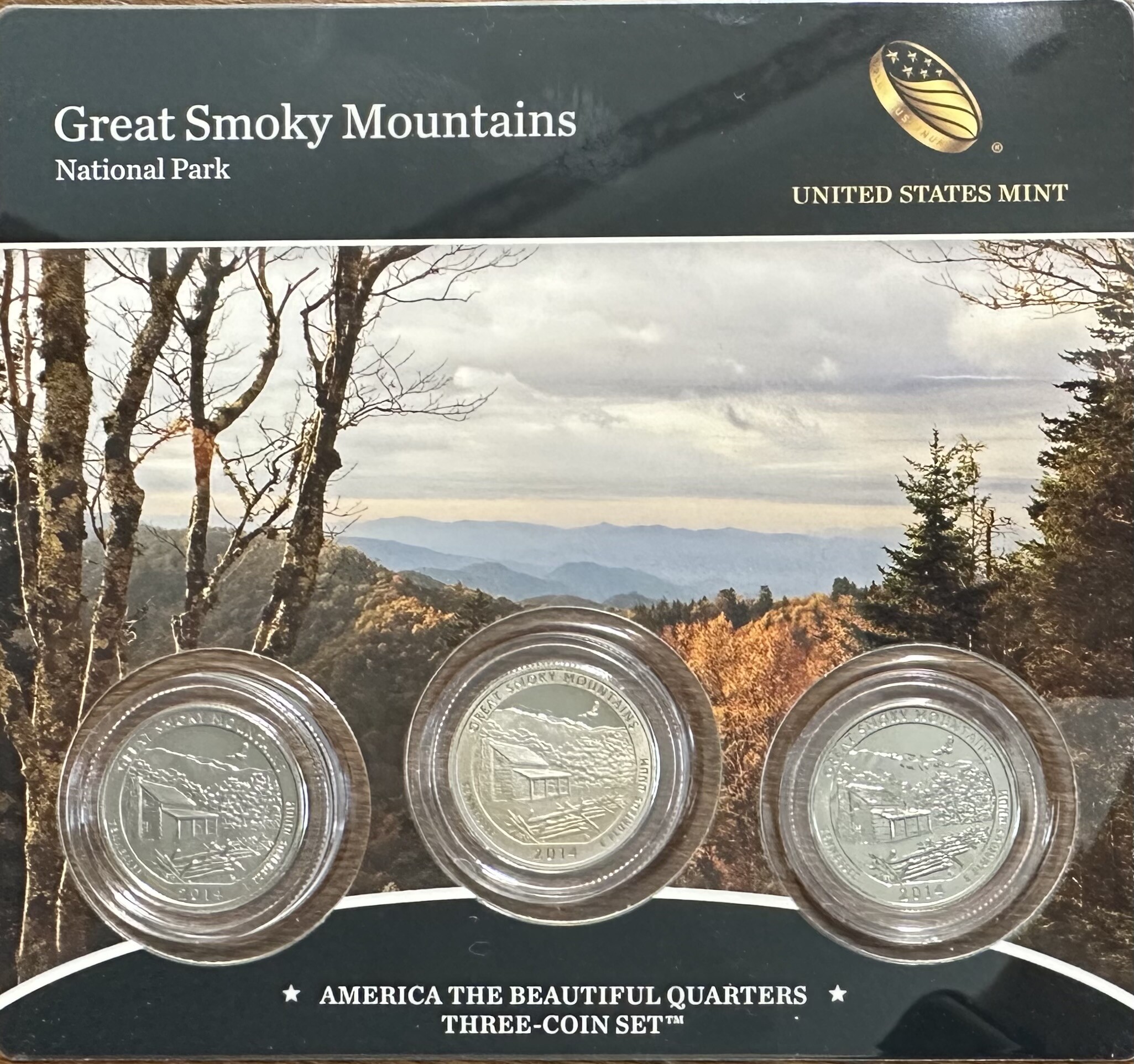 2014(P,D & Proof S) Great Smoky Mountains National Park ATB Quarter