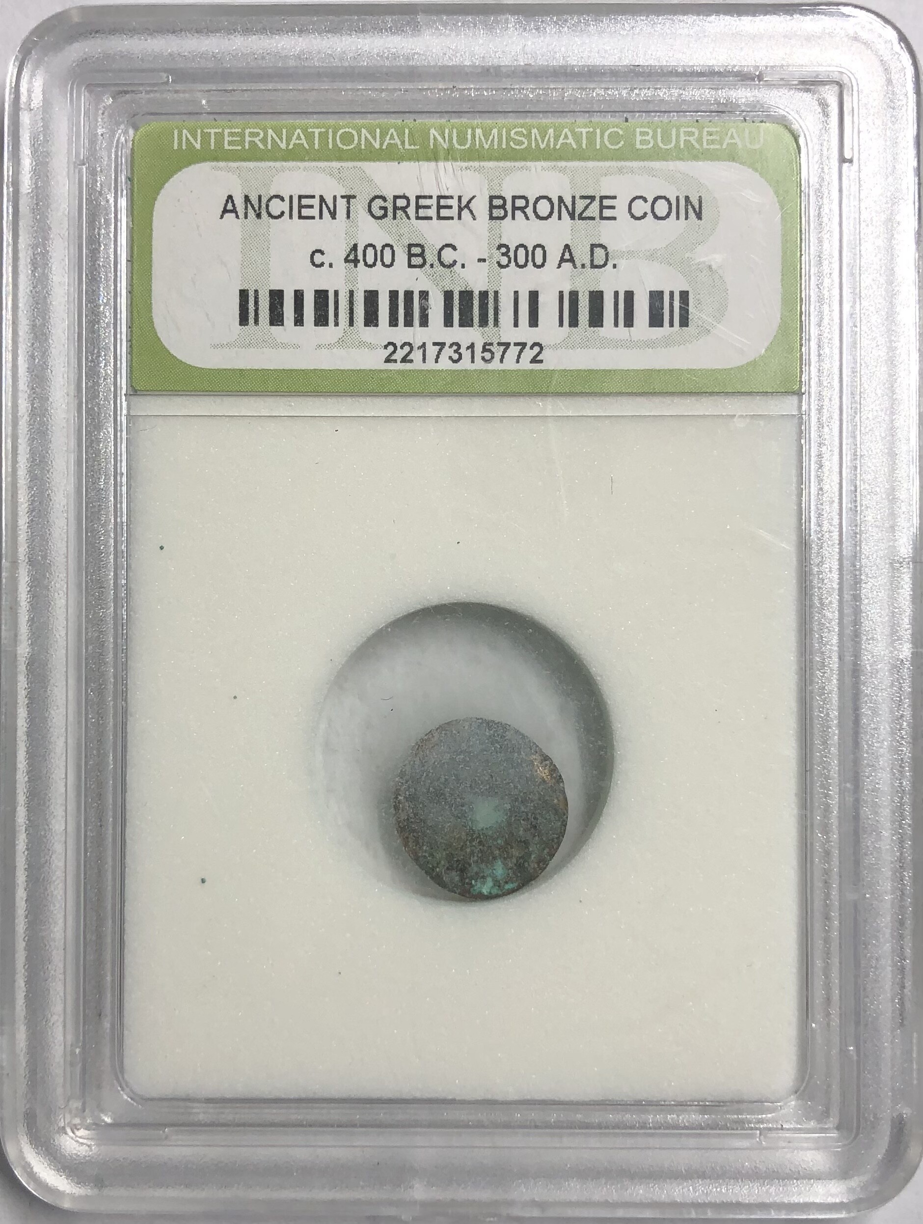 >400 B.C.300 A.D. Ancient Greek Bronze Coin International Numismatic