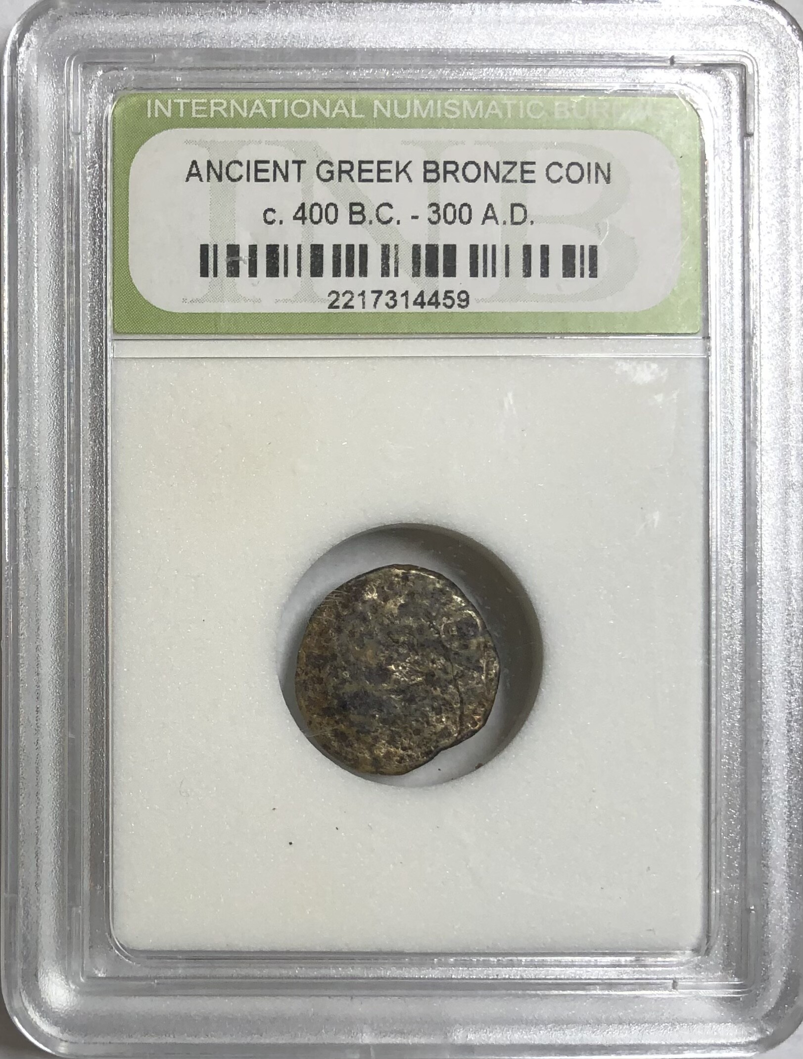 >400 B.C.300 A.D. Ancient Greek Bronze Coin International Numismatic