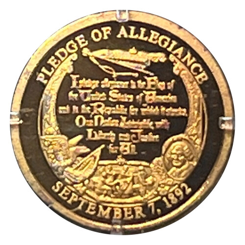 * Symbols of Freedom -The Pledge of Allegiance - 14K Gold Replica Coin ...