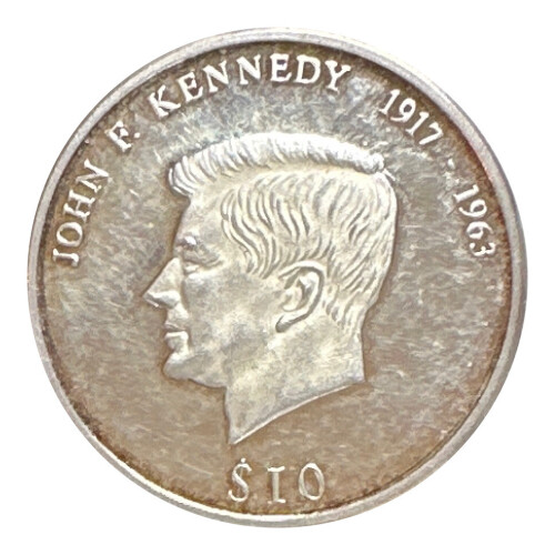 - 2000 Republic of Liberia 10 Dollar Coin - John F. Kennedy - Lustrous