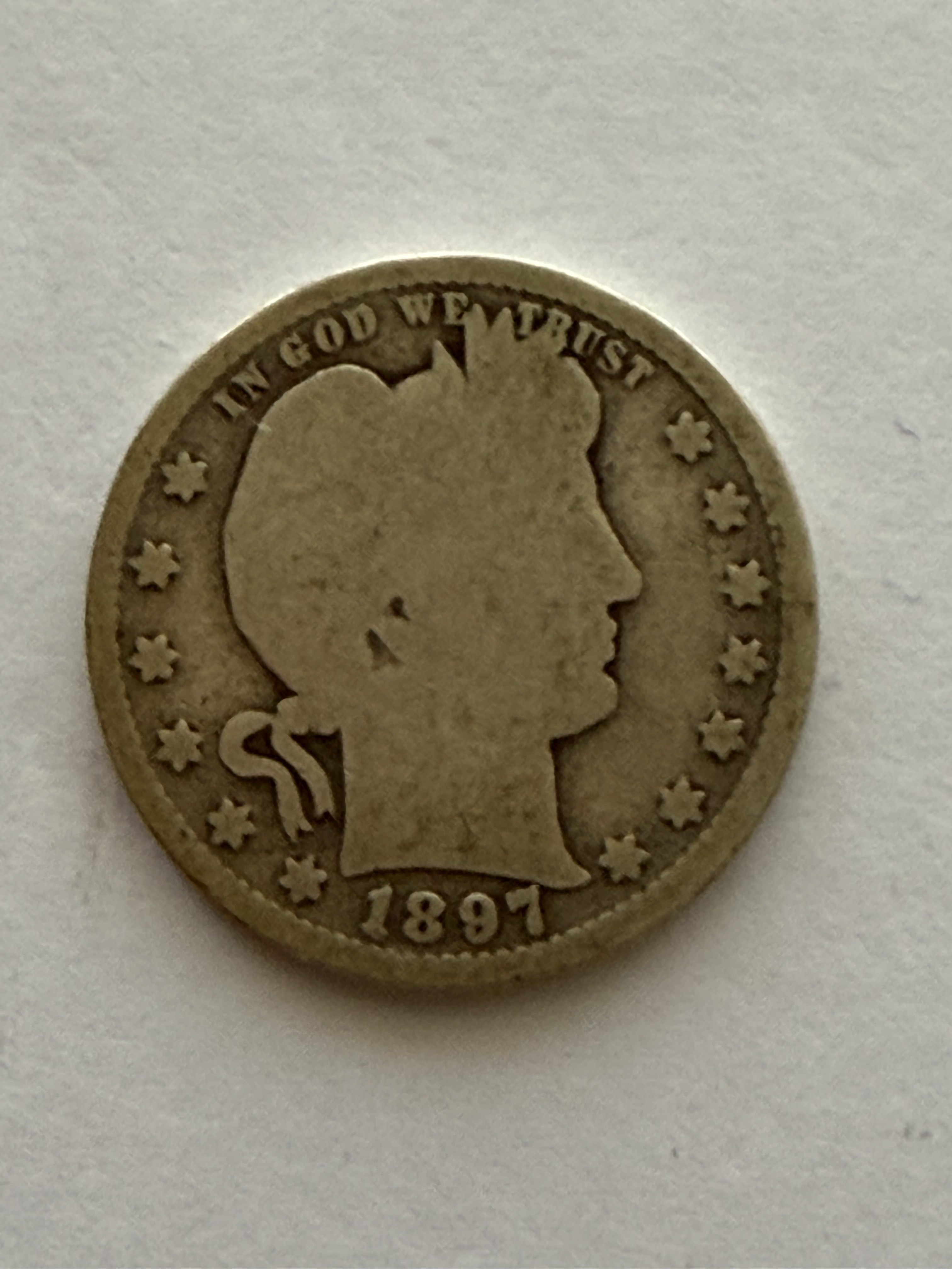 1897 U.S. Silver Barber Quarter