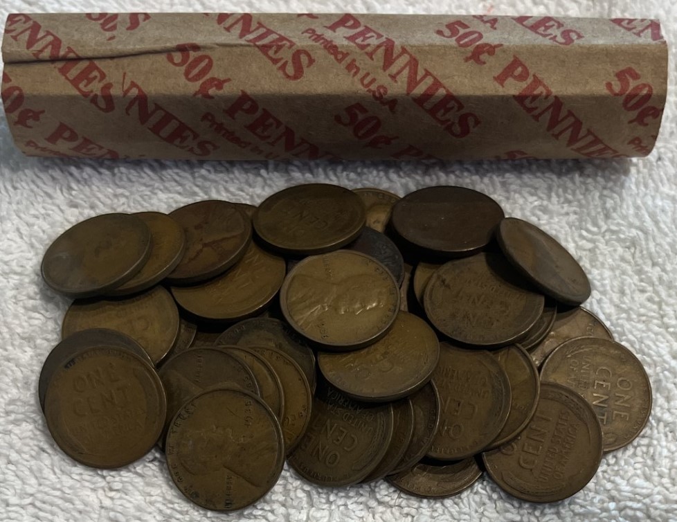 thumbnail image 2 of 100 Old Estate Find Lincoln Wheat Cents 1909-1958 - Vintage Unsearched Copper Lot 2 of 5