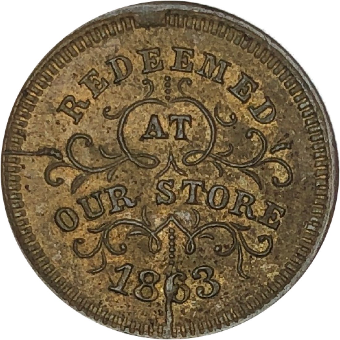 1863 US Civil War Store Card Robinson & Ballou Grocer Troy New York