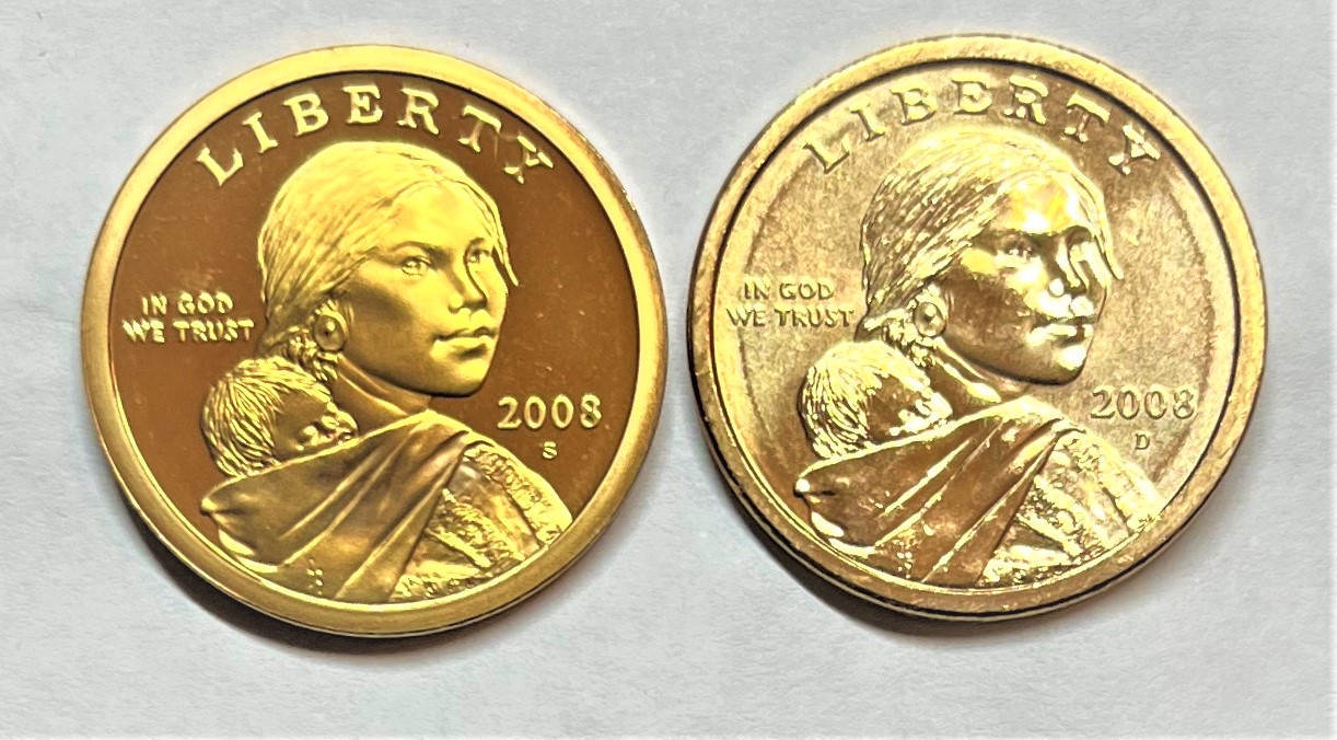 2008 P&D Sacagawea Dollar Uncirculated – Still In Mint Cello, Satin Finish