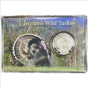 . North American Wild Turkey Grand Slam - Merriam's Wild Turkey Silver Layered Coin in Custom Holder