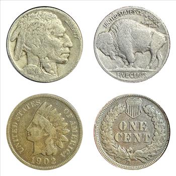 >Morgan Mint - America's Official Tribute to Native Americans - 1926 Buffalo Nickel and 1902 Indian Head Cent W/COA
