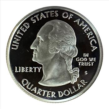 >2007-S U.S. Silver Proof Washington State Quarter Honoring Idaho